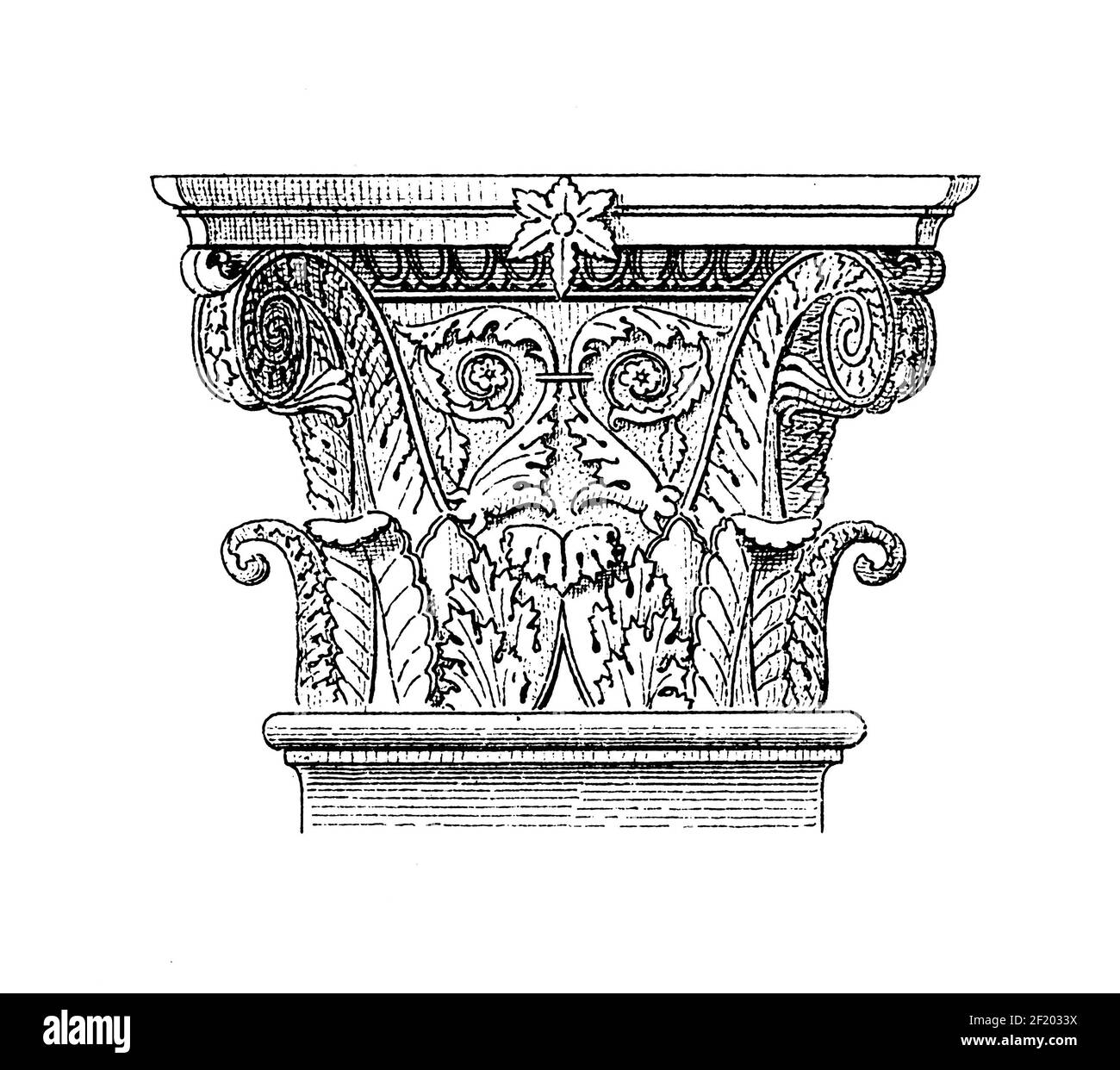 Detailgravur aus dem 19th. Jahrhundert von Certosa di Pavia. Veröffentlicht in Systematischer Bilder-Atlas zum Conversations-Lexikon, Ikonographische Encyklopae Stockfoto