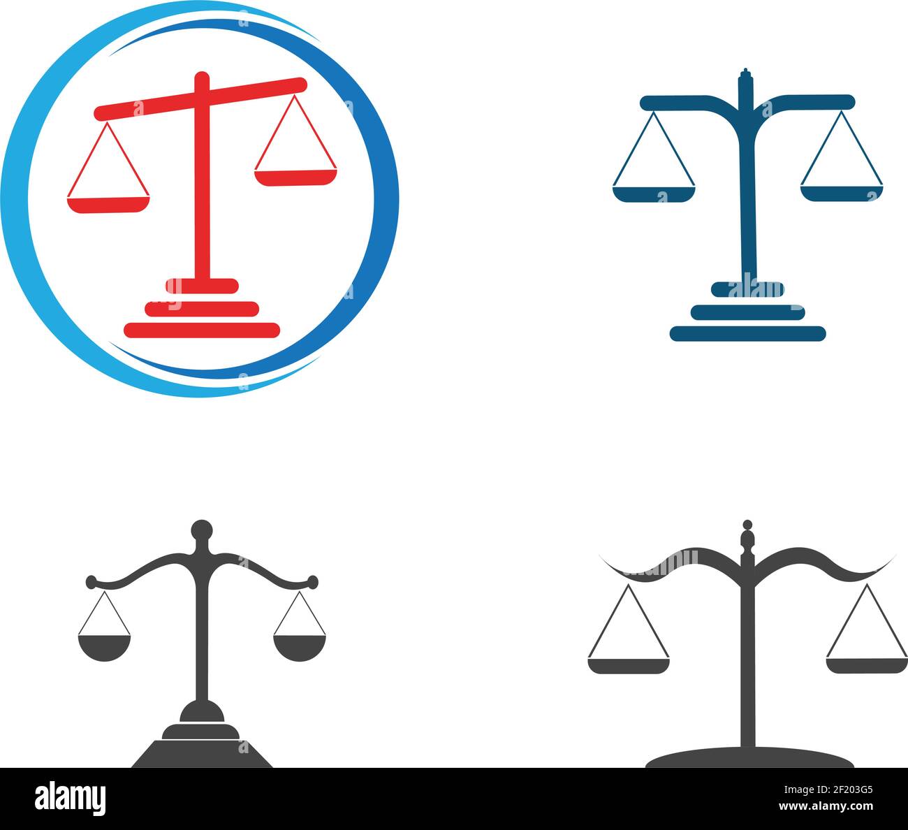 Justiz Gesetz Logo Template vector illsutration Design Stock Vektor