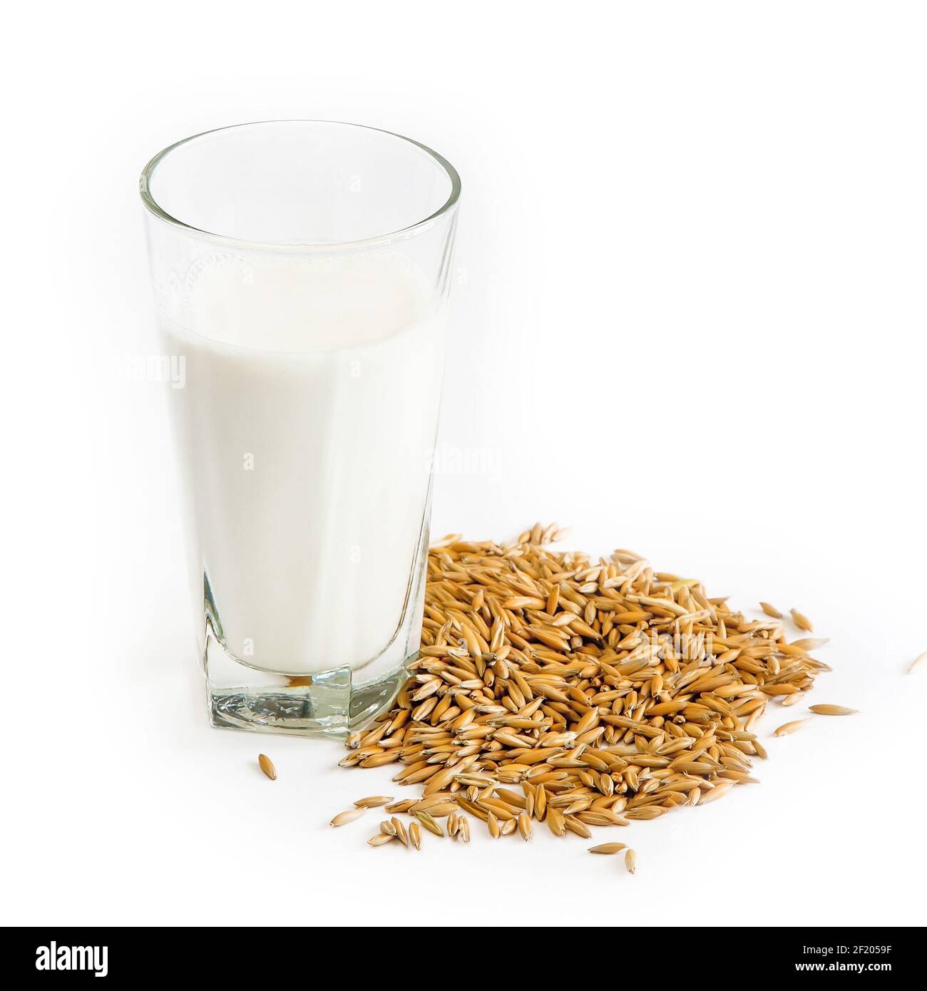Hafer und Milch Stockfoto