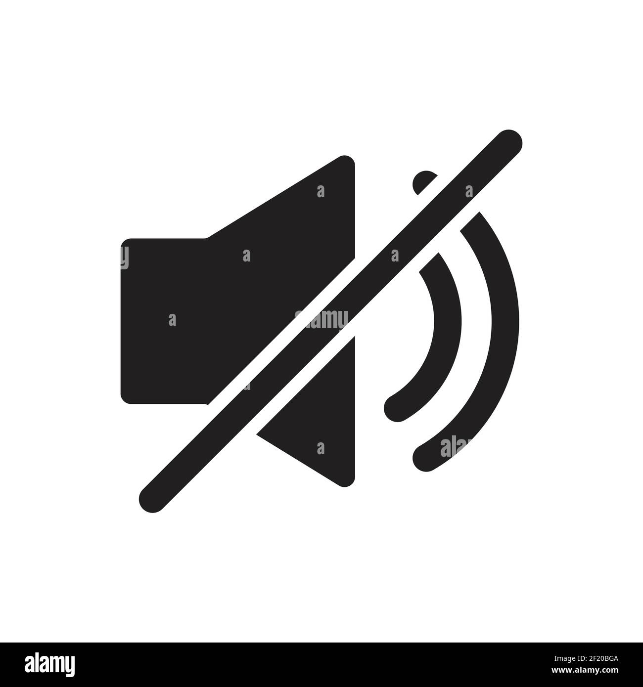 Silent Sound off Icon Vektor für Ihr Web-Design, Logo, UI. Illustration Stock Vektor