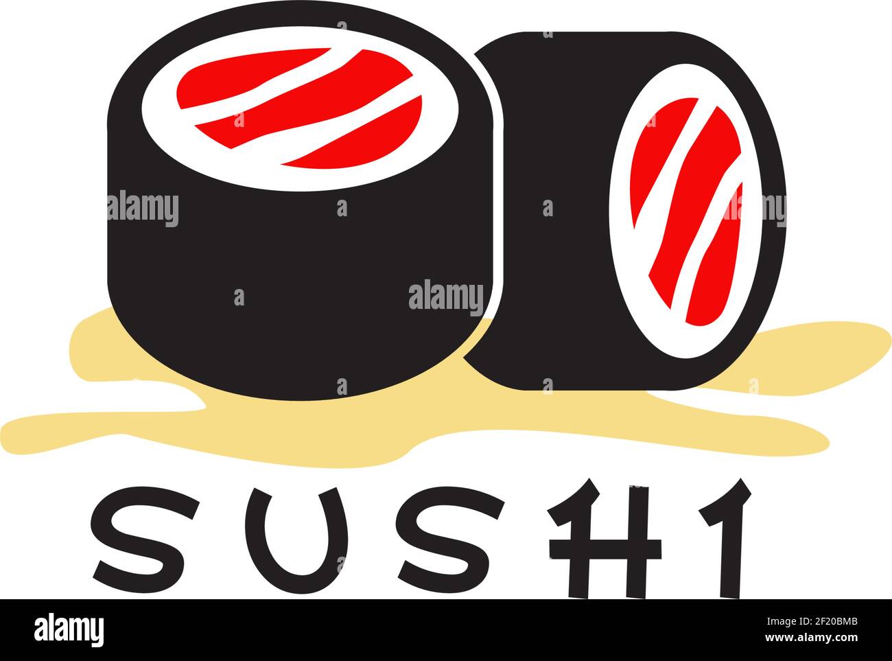 Sushi Restaurant Logo Design Vektor Vorlage Stock Vektor