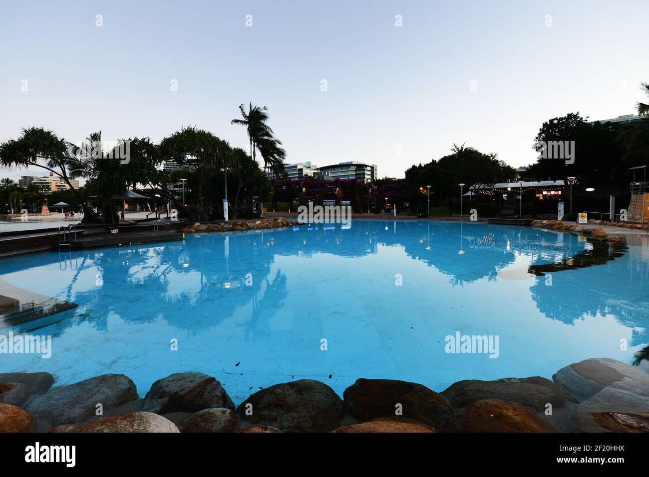 The Boat Pool at Stanley St Plaza, South Brisbane, Queensland, Australien. Stockfoto