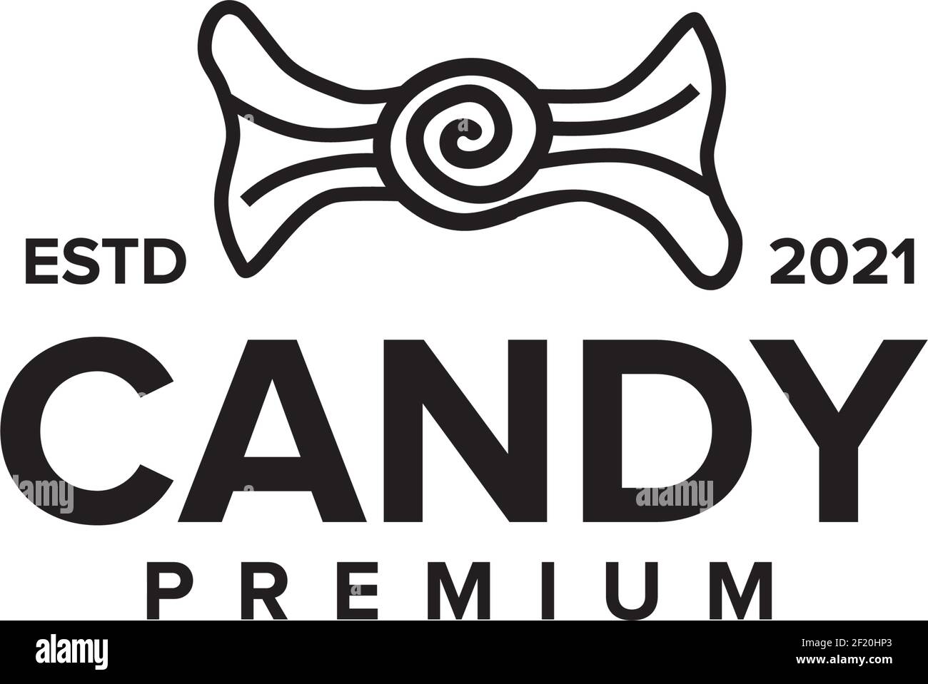 Candy Shop Logo Design Vektor Vorlage Stock Vektor