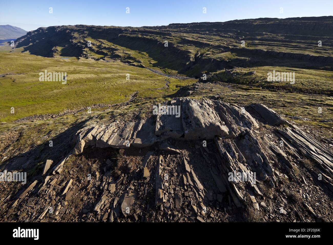 Landschaft am Oexi, Ostisland, Island, Europa Stockfoto