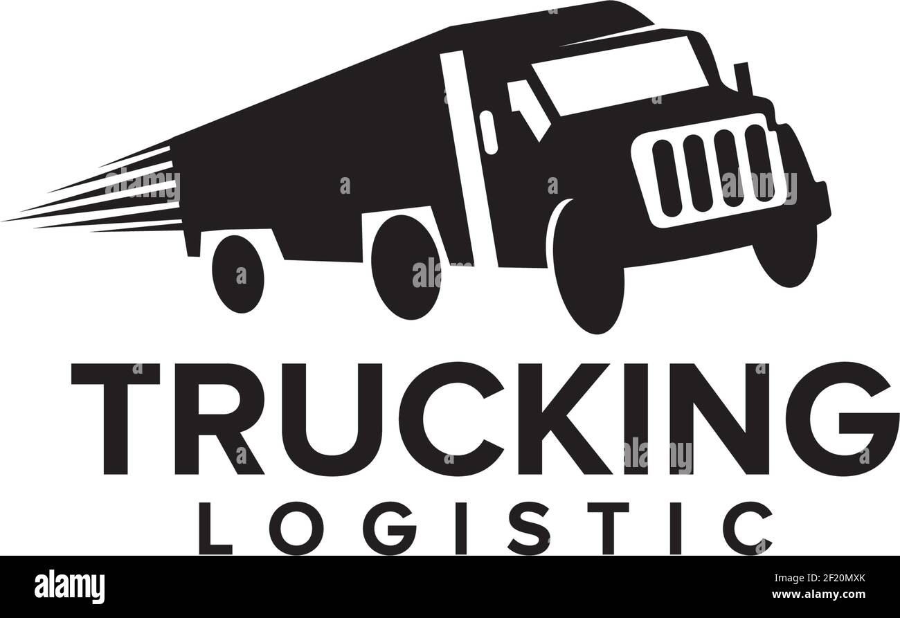 Trucking logistic Logo Design Vektor Vorlage Stock Vektor
