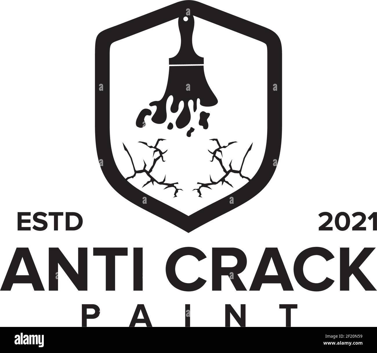 Anti Crack Farbe Logo Design Vektor Vorlage Stock Vektor