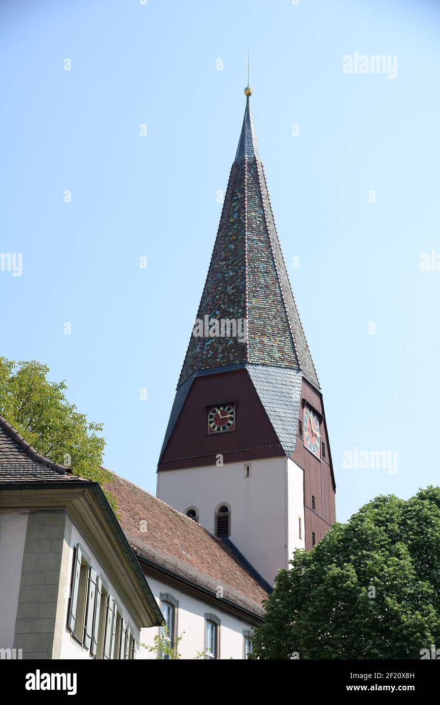 St, Kilians Kirche in UntermÃ¼nkheim Stockfoto