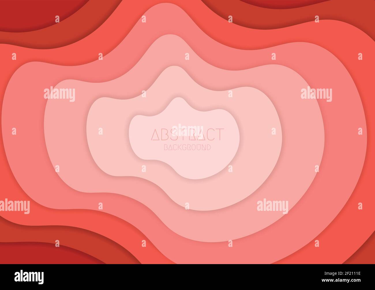 Abstrakt leben Koralle Farbe Design Wellenmuster dekorativen Stil Header Vorlage. Überlappung mit Schatten Stil Hintergrund. Illustration Vektor Stock Vektor