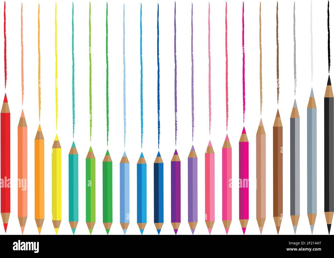 vektor Regenbogen Farbe Bleistift Design Hintergrund Stock Vektor