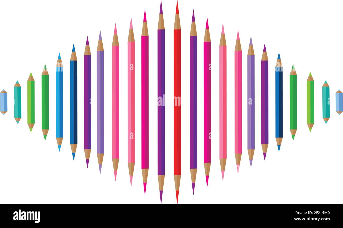 vektor Farbe Bleistift Design Hintergrund Stock Vektor