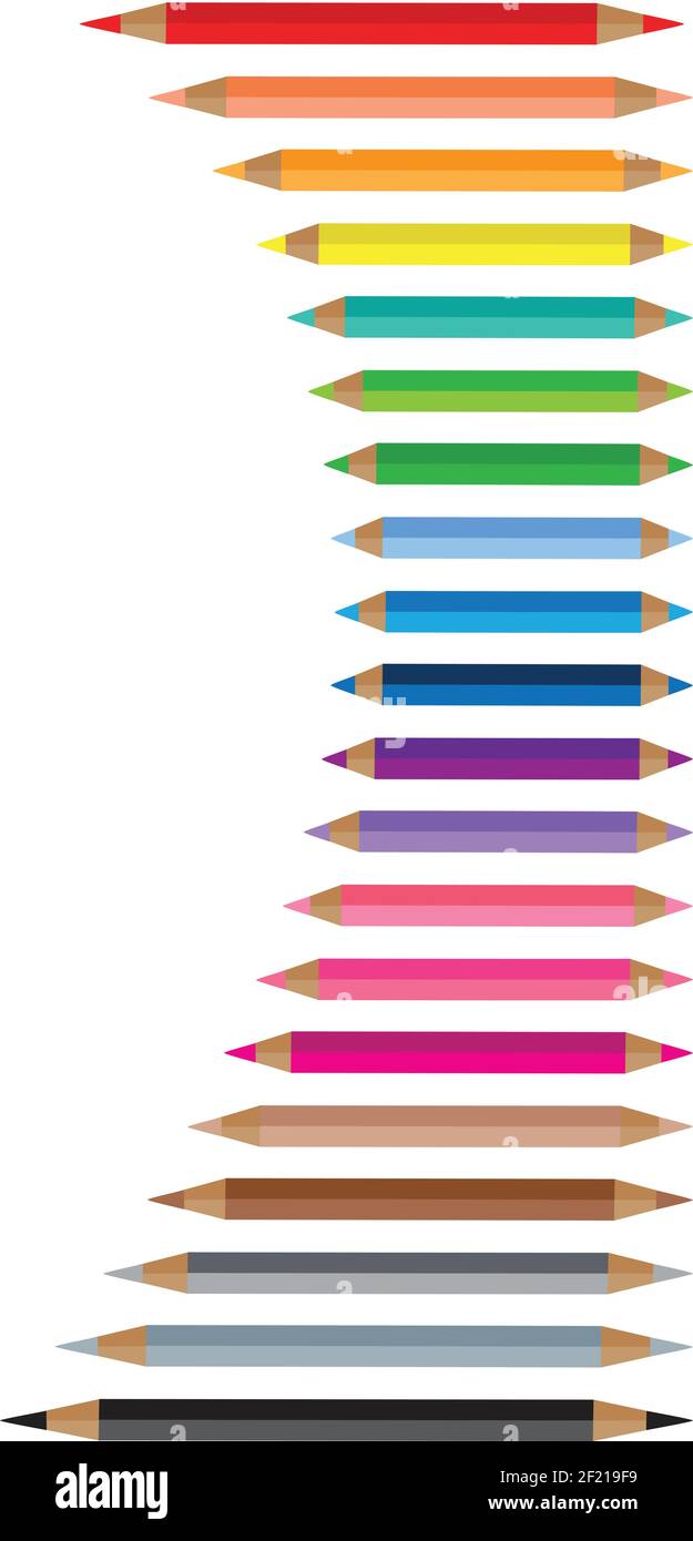 vektor Regenbogen Farbe Bleistift Design Hintergrund Stock Vektor