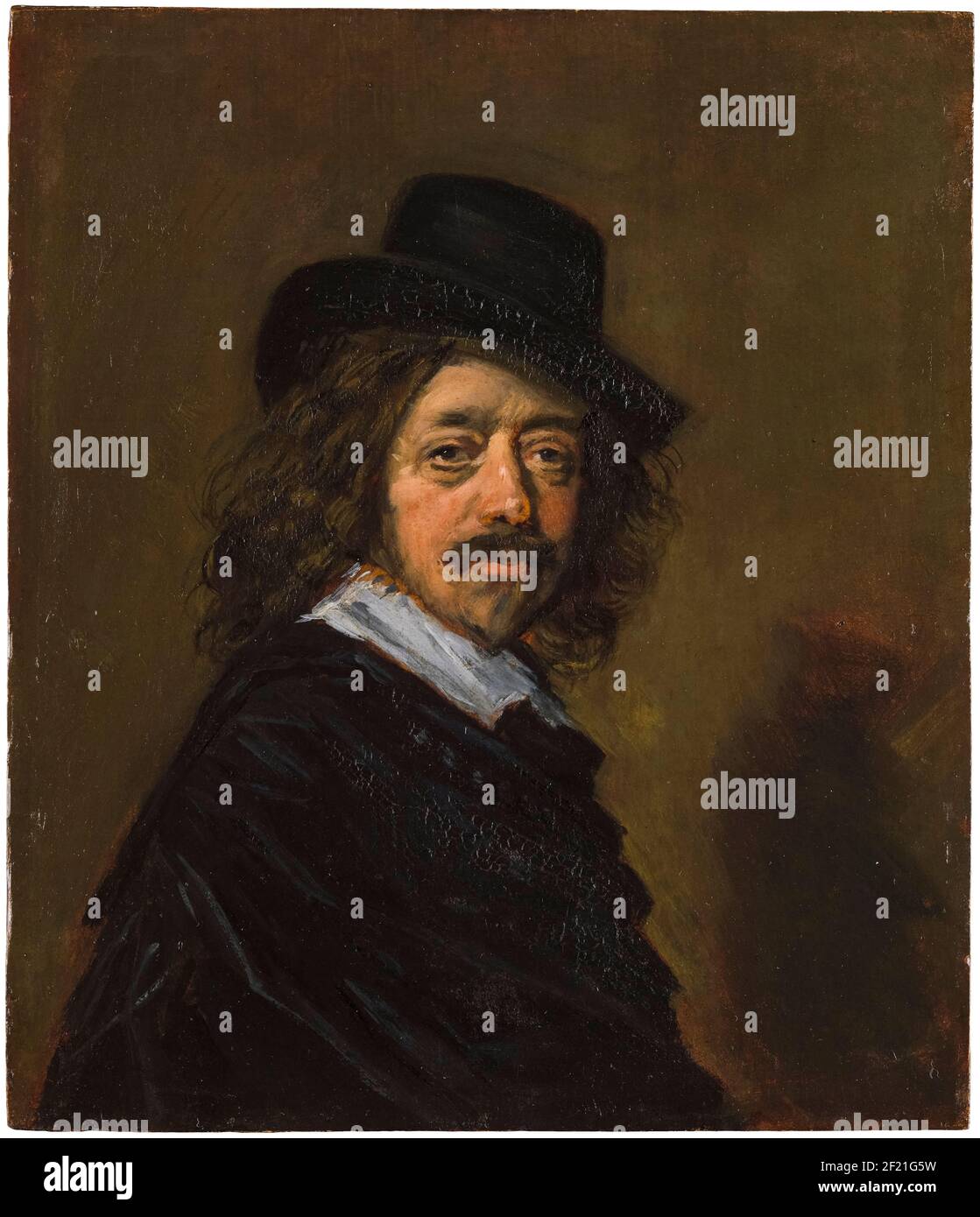 Der Künstler Frans Hals (1582/83-1666), niederländischer Maler des Goldenen Zeitalters, Selbstporträt, Kopie eines unbekannten Künstlers, 1650-1659 Stockfoto