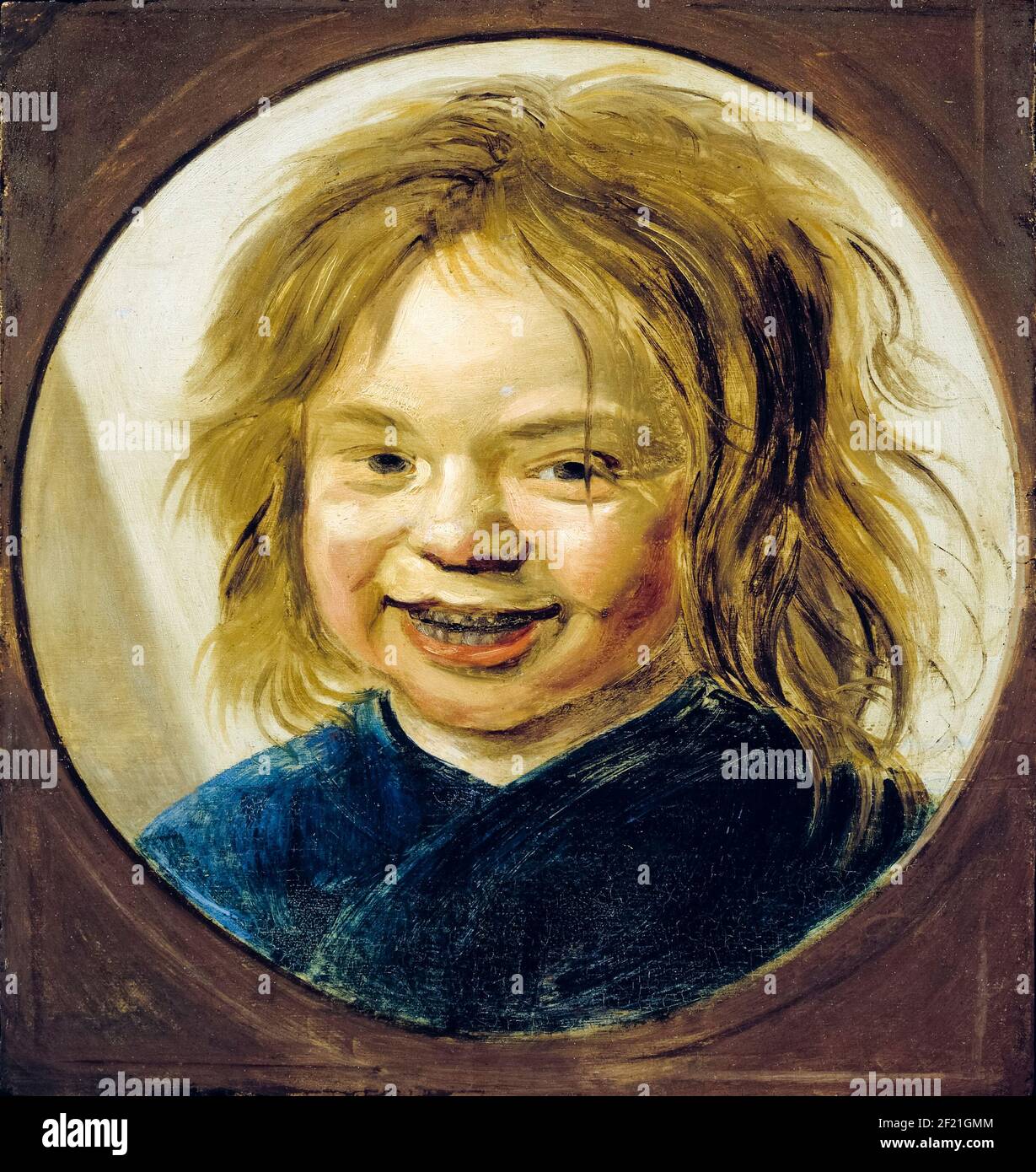 Lachender Junge, Portraitmalerei von Frans Hals, vor 1666 Stockfoto