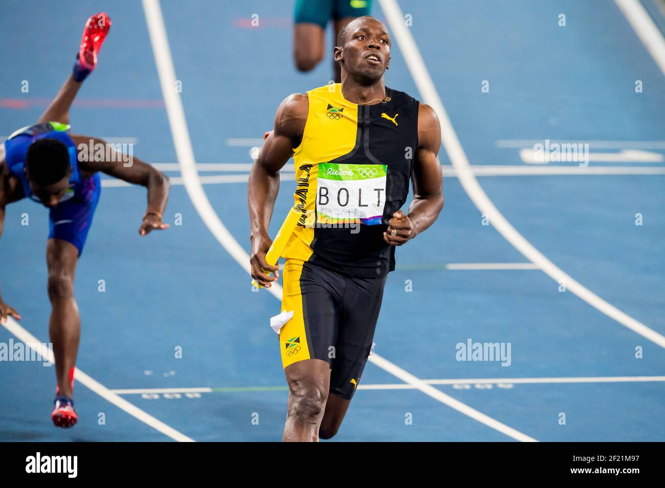 Männer 4x100 m Staffelfinale während der Olympischen Spiele RIO 2016, Leichtathletik, am 19. August 2016, in Rio, Brasilien - Foto Vincent Curutchet / KMSP / DPPI Stockfoto