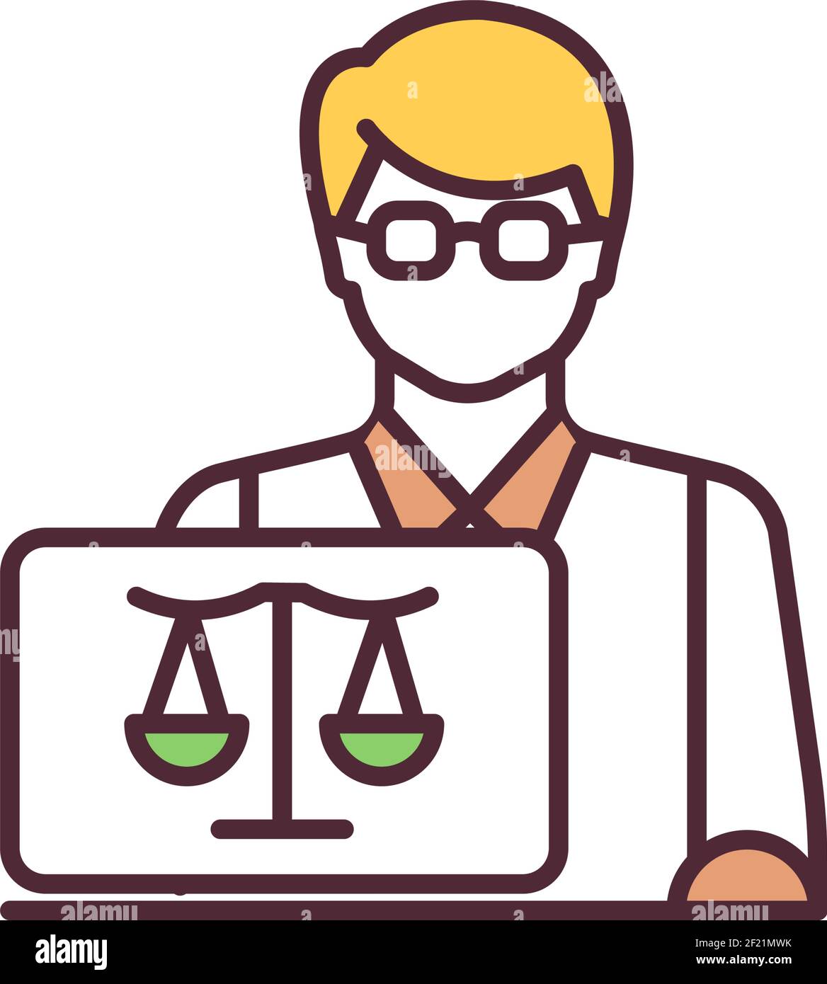Internes Counsel RGB-Farbsymbol Stock Vektor