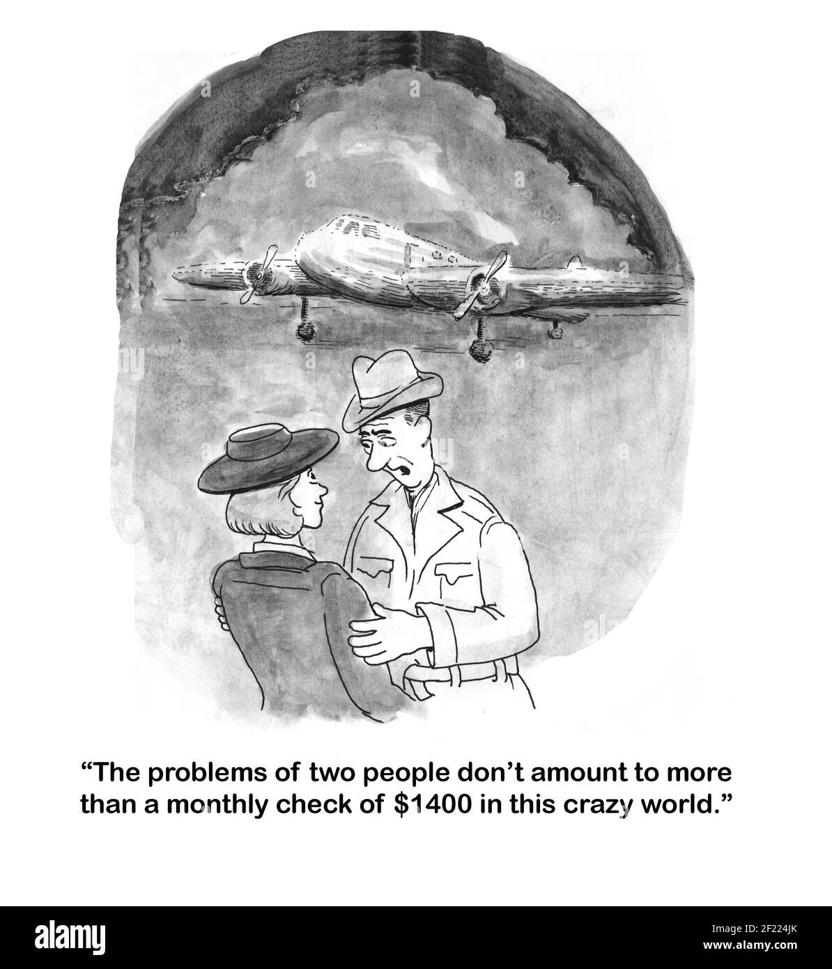 Ingrid Bergman und Humphrey Bogart haben die letzte Szene in Casablanca. Stockfoto