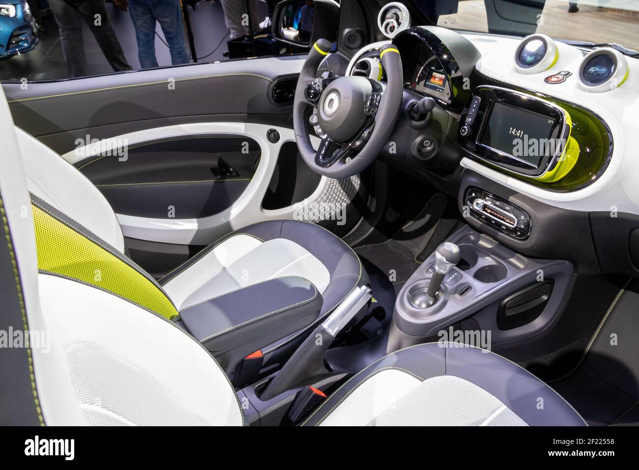 Smart forease all Elektro-Kompaktwagen auf dem Pariser Automobilsalon in Expo Porte de Versailles. Frankreich - 2. Oktober 2018 Stockfoto