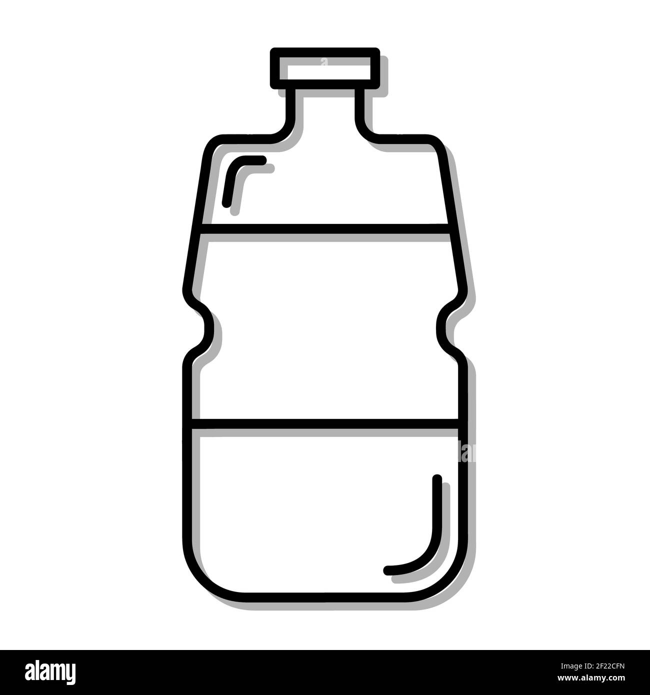 Klassische Flasche reines Soda-Getränk. Flaches Symbol in  Gliederungssymbole. Schwarze Kontur. Piktogramm für Website-Vektor eps10  Stockfotografie - Alamy