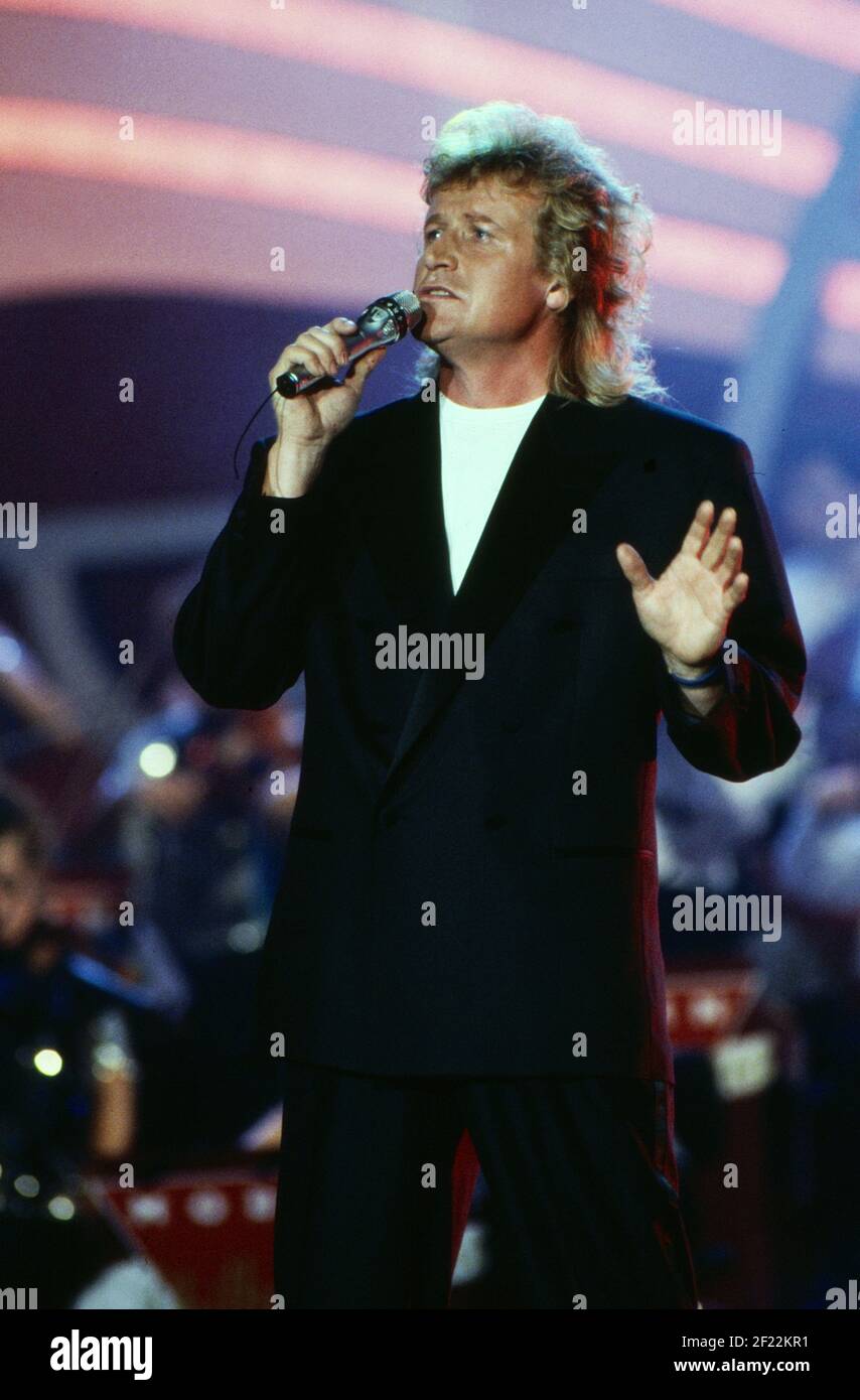 Berlin ist Musik, Eröffnungsshow auf der IFA in Berlin, Deutschland 1989, Stargast: Heldentenor Peter Hofmann Stockfoto