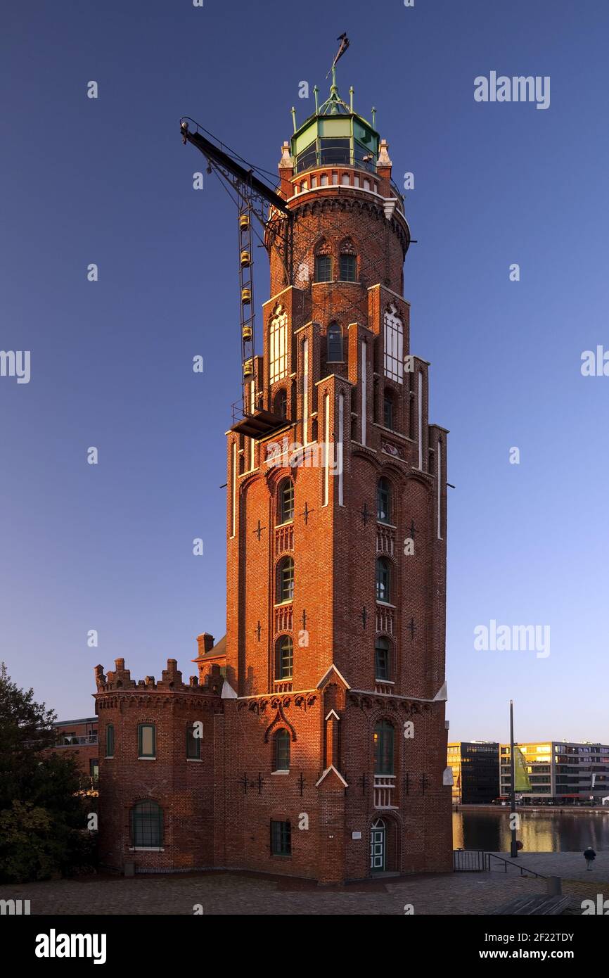 Leuchtturm Bremerhaven, Bremerhaven Oberfeuer, Neuer Hafen, Bremerhaven, Bremen, Deutschland, Europa Stockfoto