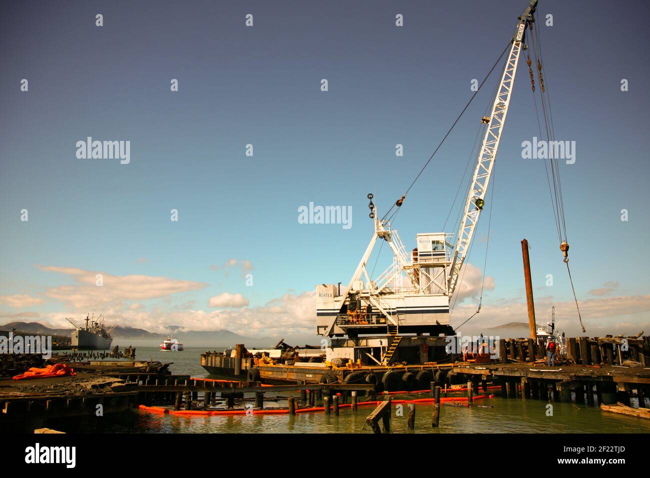 Segelaktivitäten auf dem Pier von San Francisco Stockfoto