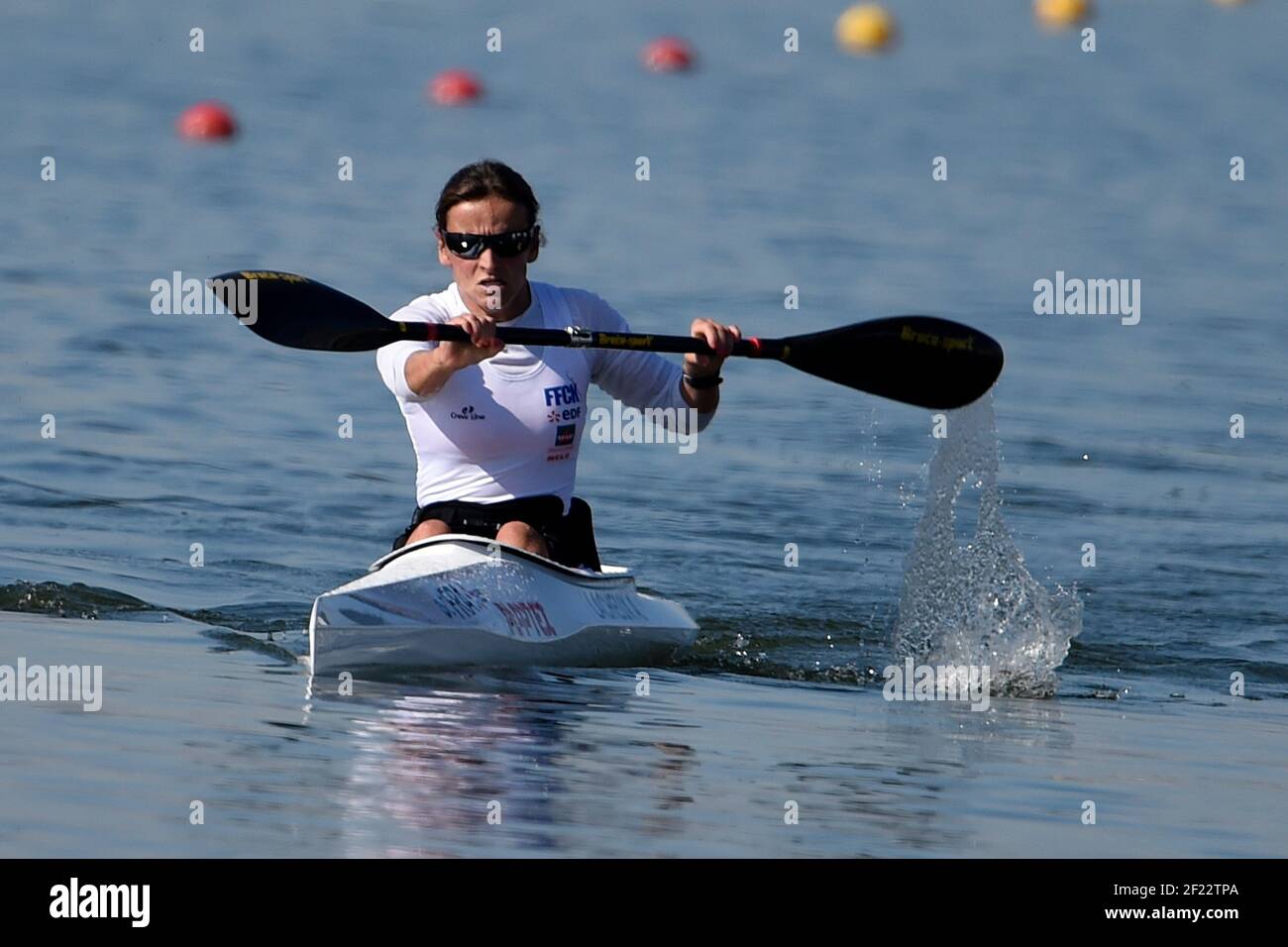 Agnes Lacheux aus Frankreich tritt in KL2 Frauen 200m während der 2017 ICF Kanusprint Weltmeisterschaft in Racice, Tschechische Republik, Tag 1, 23th. August 2017 - Foto Jean-Marie Hervio / KMSP / DPPI Stockfoto