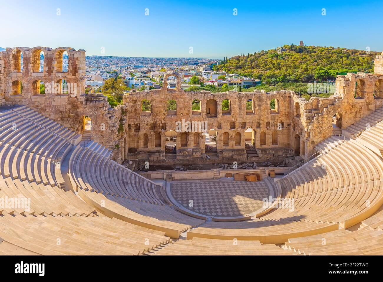 Amphitheater der Akropolis in Athen, Griechenland Stockfoto