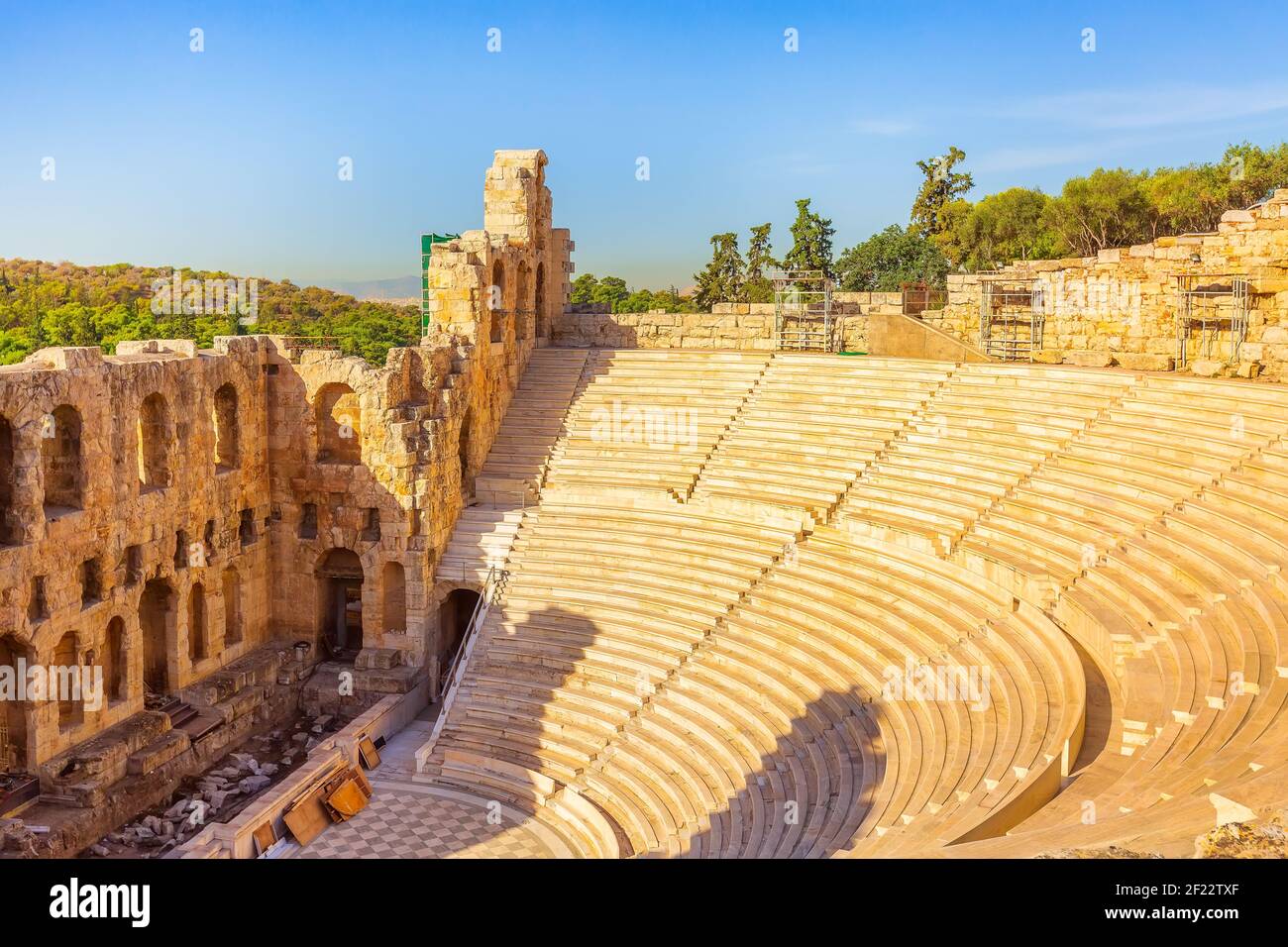 Amphitheater der Akropolis in Athen, Griechenland Stockfoto