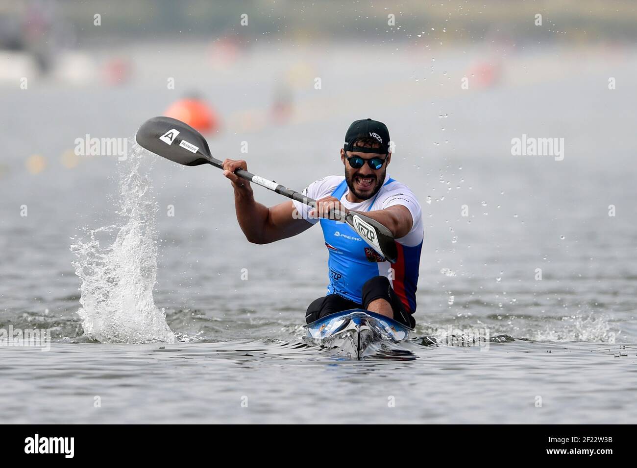 Josef Dostal aus Tschechien tritt an und gewinnt Goldmedaille in K1 Männer 500 m während der ICF Kanusprint-Weltmeisterschaft 2017 in Racice, Tschechische Republik, Tag 5, 27th. August 2017 - Foto Jean-Marie Hervio / KMSP / DPPI Stockfoto