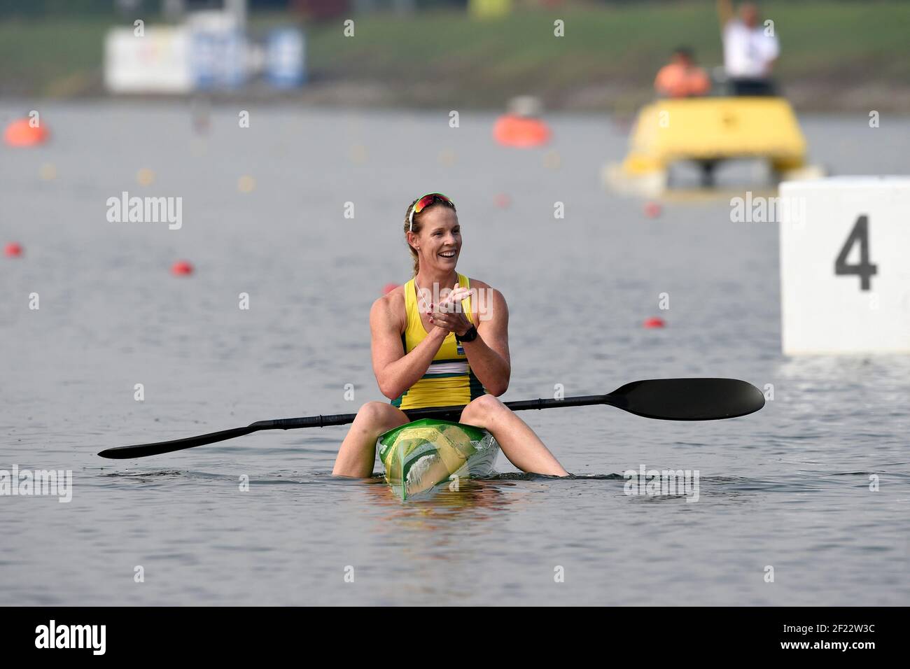 Alyce Burnett aus Australien tritt an und gewinnt Goldmedaille in K1 Frauen 1000 m während der ICF Kanusprint-Weltmeisterschaft 2017 in Racice, Tschechische Republik, Tag 5, 27th. August 2017 - Foto Jean-Marie Hervio / KMSP / DPPI Stockfoto