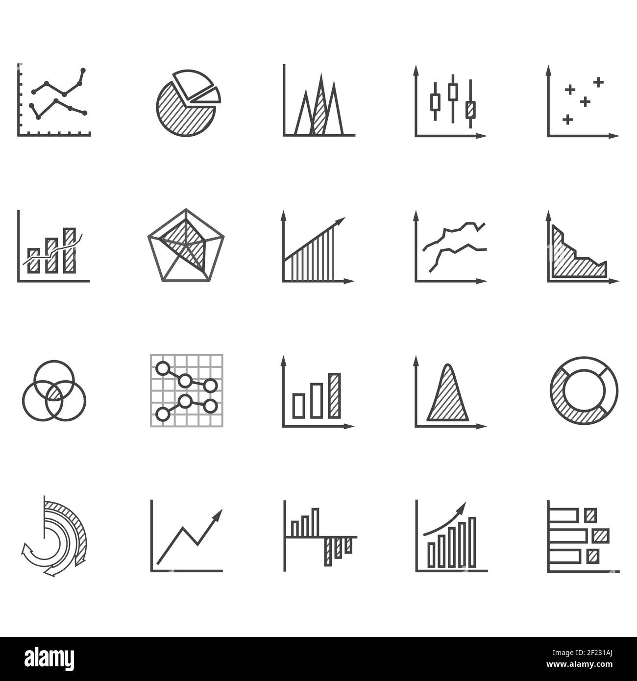 Symbol „Business Graph“, Vektorgrafik Illustrator Stock Vektor
