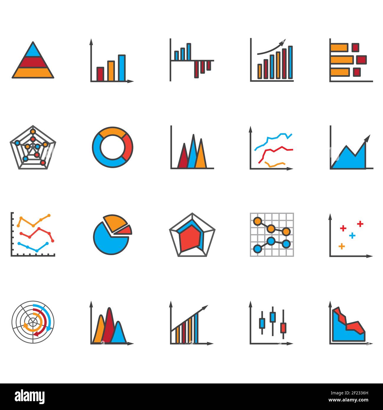 Symbol „Business Graph“, Vektorgrafik Illustrator Stock Vektor