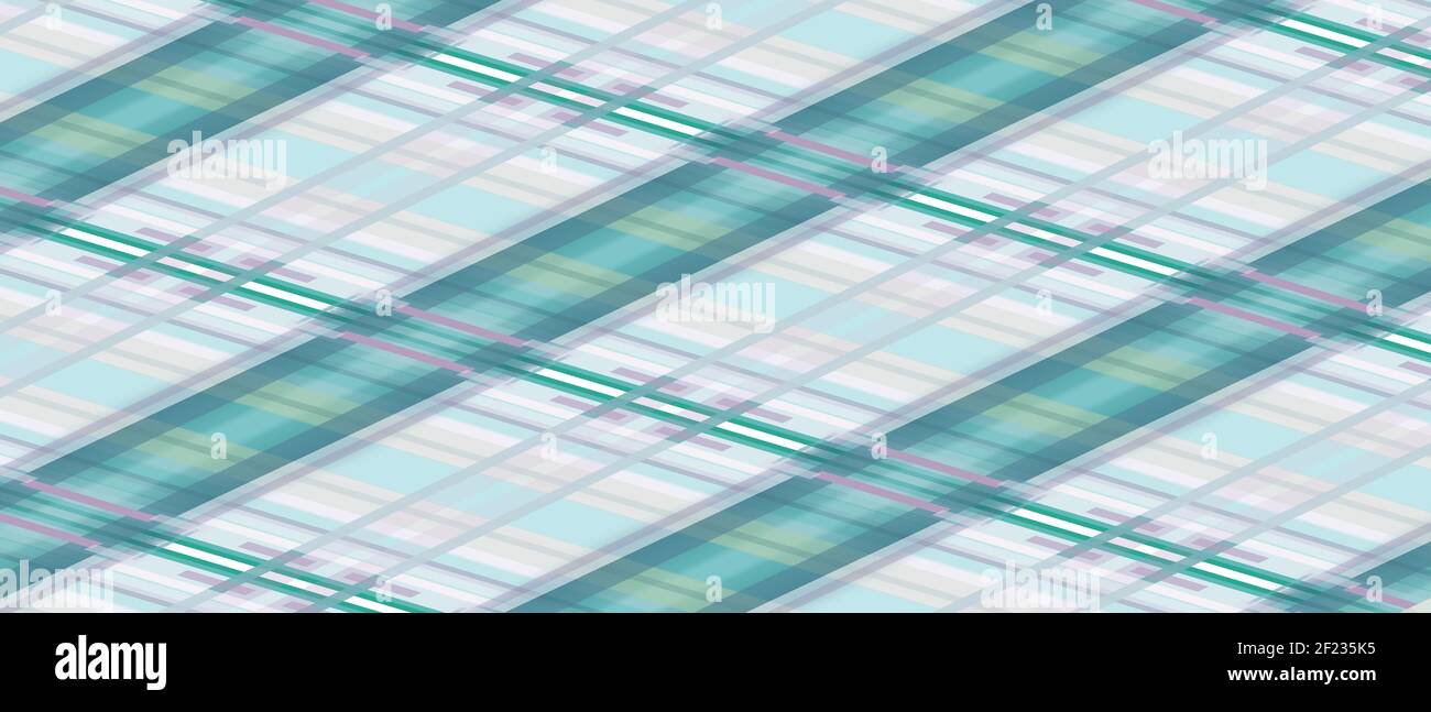 Geometrischer Hintergrund mit türkisgrünen, rosa, weißen Streifen. Abstraktes mehrfarbiges Muster. Diagonale Komposition, modernes Design. Technologievorlage Stockfoto
