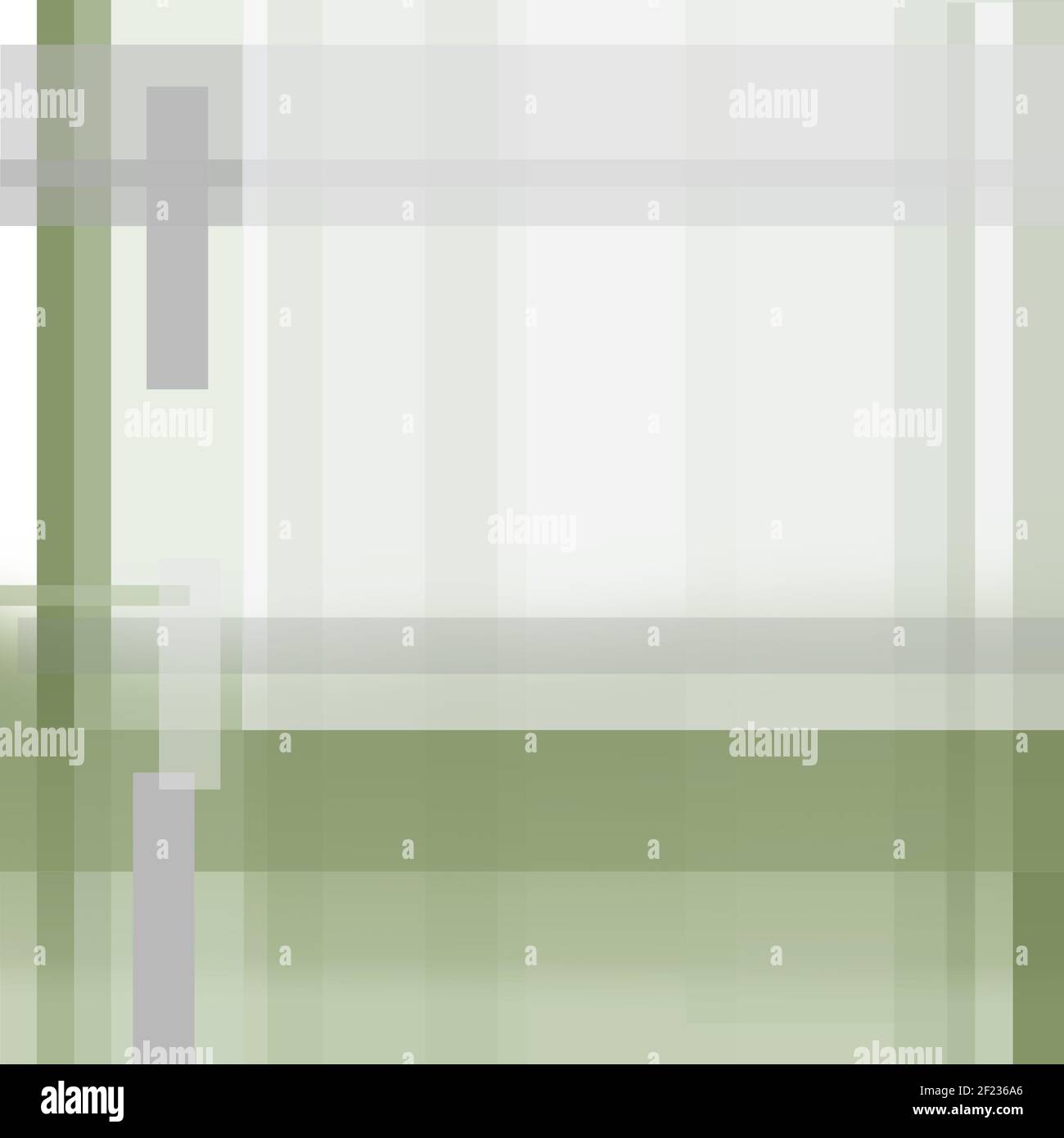 Quadratisches nahtloses Muster aus hellgrauen, grünen, weißen Streifen. Abstrakter Hintergrund mit Textstelle. Moderne geometrische Cover-Vorlage der Technologie-Design. Stockfoto