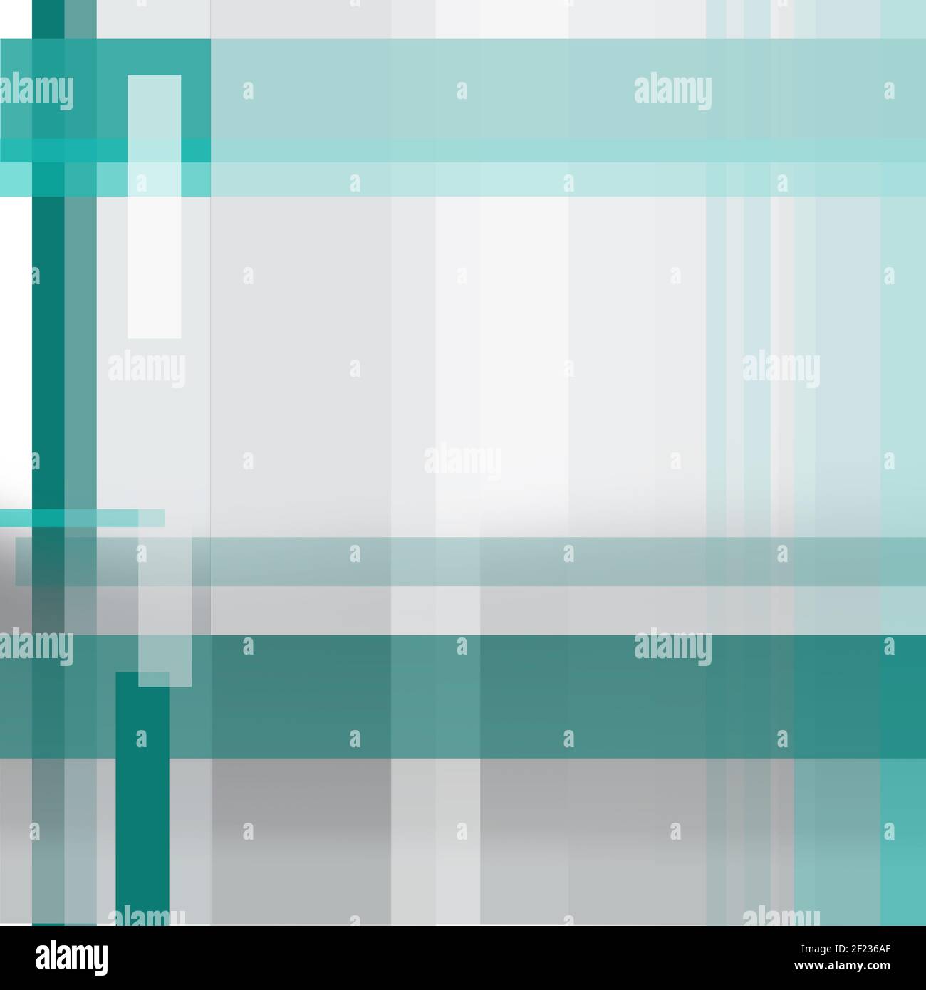Quadratischer geometrischer Hintergrund, nahtlos abstraktes Streifenmuster, grau und smaragdgrün. Modernes Design eines Cover-Layouts. Technologievorlage für Bücher, Stockfoto