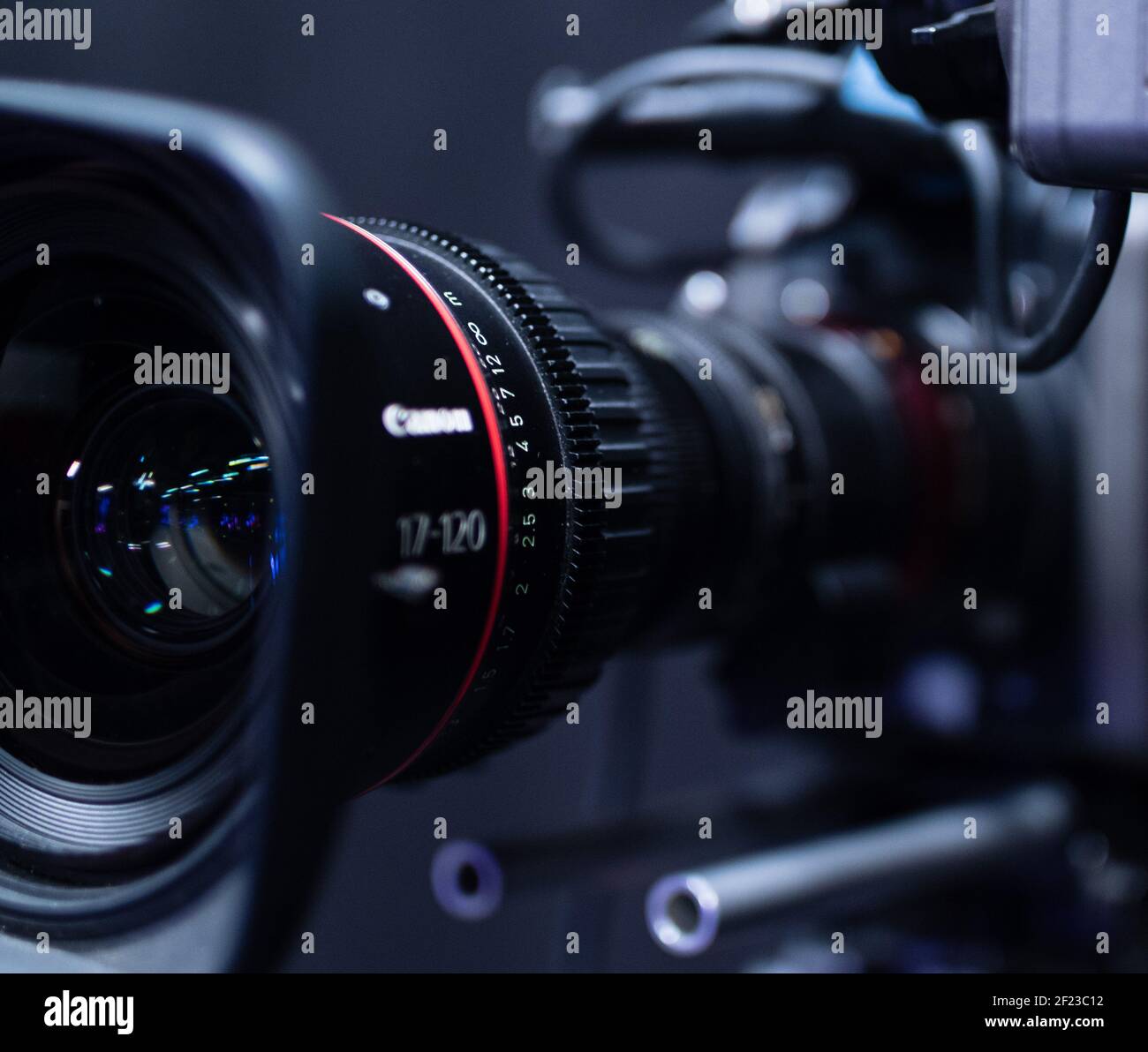 canon Objektiv auf einer Amira-Filmkamera Stockfoto