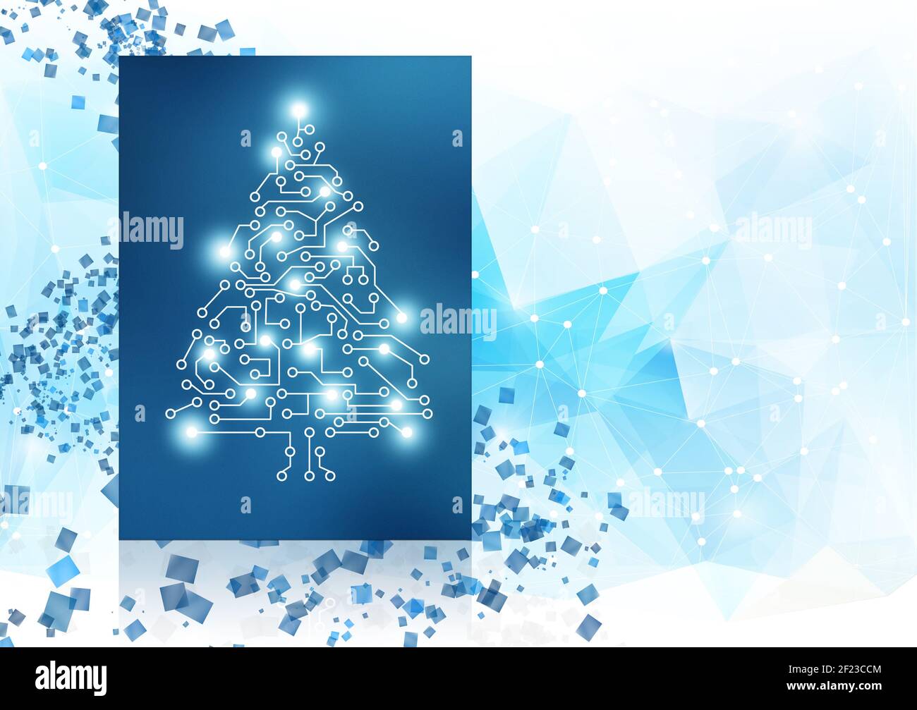 Winter Hintergrund Design-Konzept mit christmans Baum Stockfoto