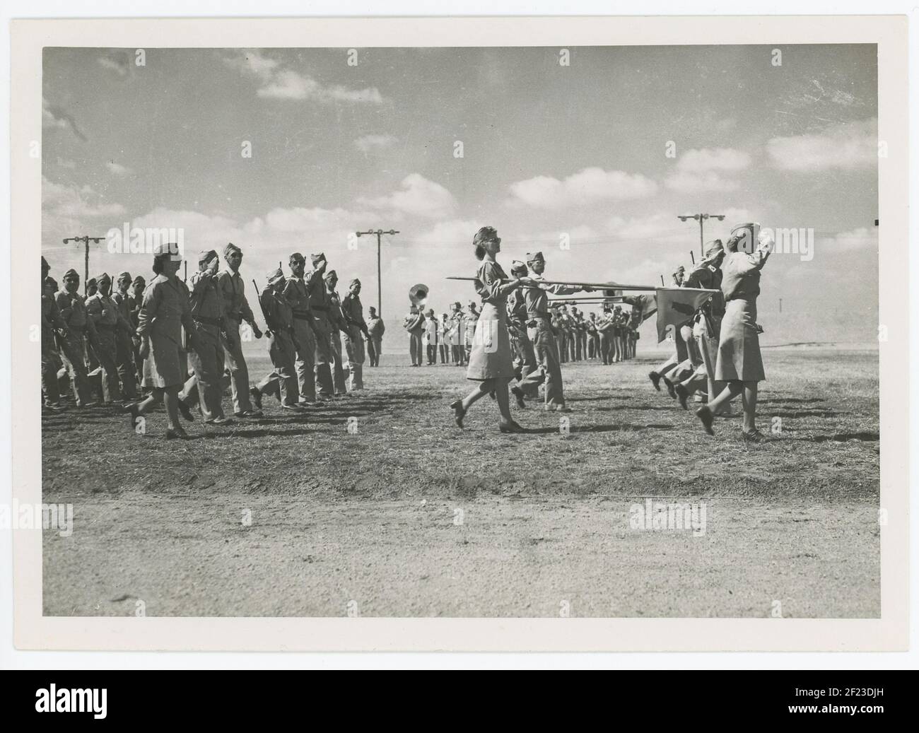 Parade im Camp Russel B. Huckstep in Ägypten während des Zweiten Weltkriegs, 1945 Stockfoto