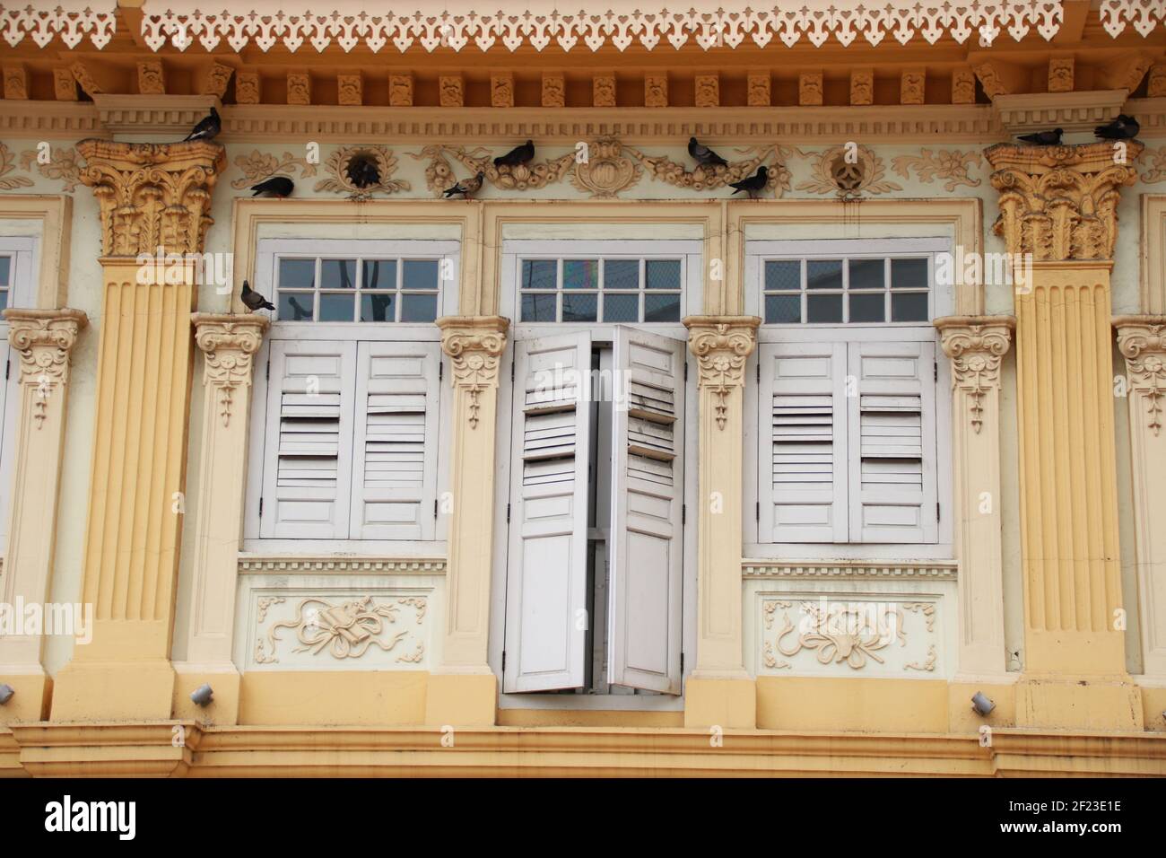 Häuser der Peranakans Stockfoto