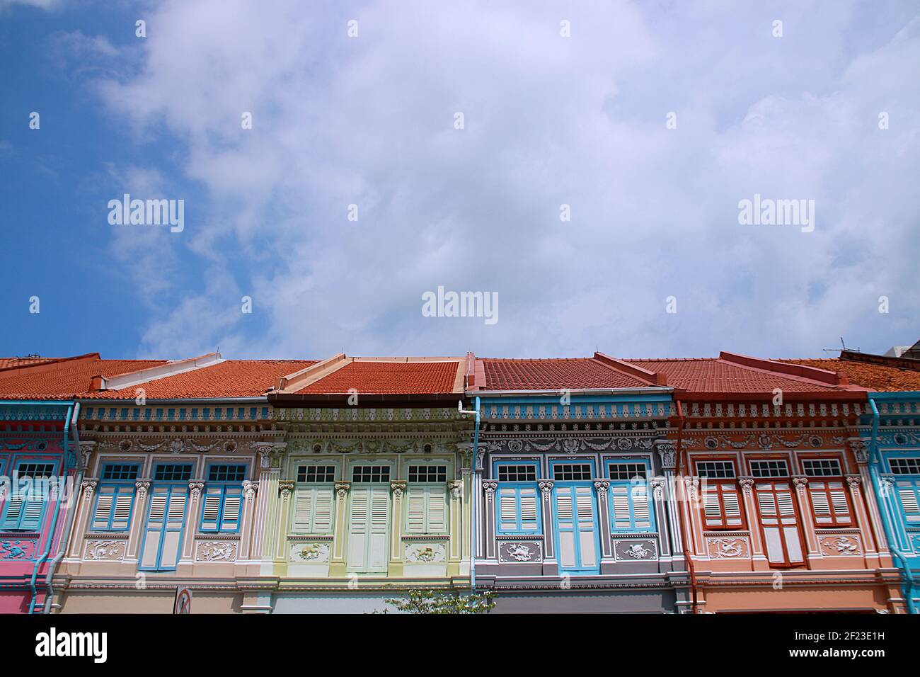 Häuser der Peranakans Stockfoto