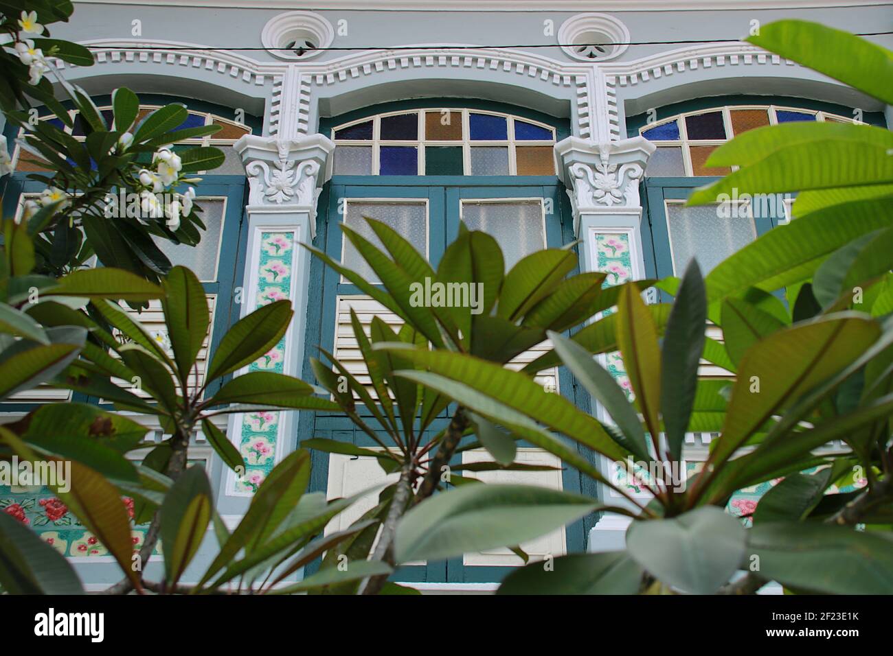 Häuser der Peranakans Stockfoto