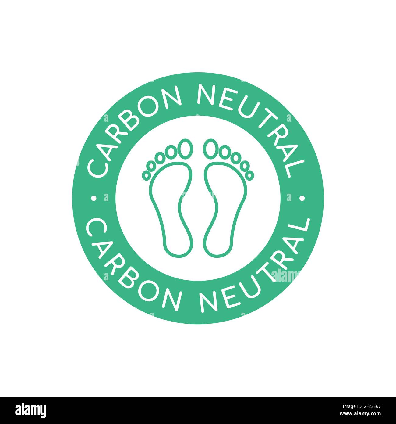 CO2-neutrales Fußabdruck-Schild. Grün CO2 Fußabdrücke im Kreis. CO2-neutrales Etikett. Zwei Fuß Umriss. Null Emission. Verschmutzung durch giftige Gase. Vektor Stock Vektor CO2-neutrales Fußabdruck-Schild. Grün CO2 Fußabdrücke im Kreis. CO2-neutrales Etikett. Zwei Fuß Umriss. Null Emission. Verschmutzung durch giftige Gase. Vektor Stock Vektor