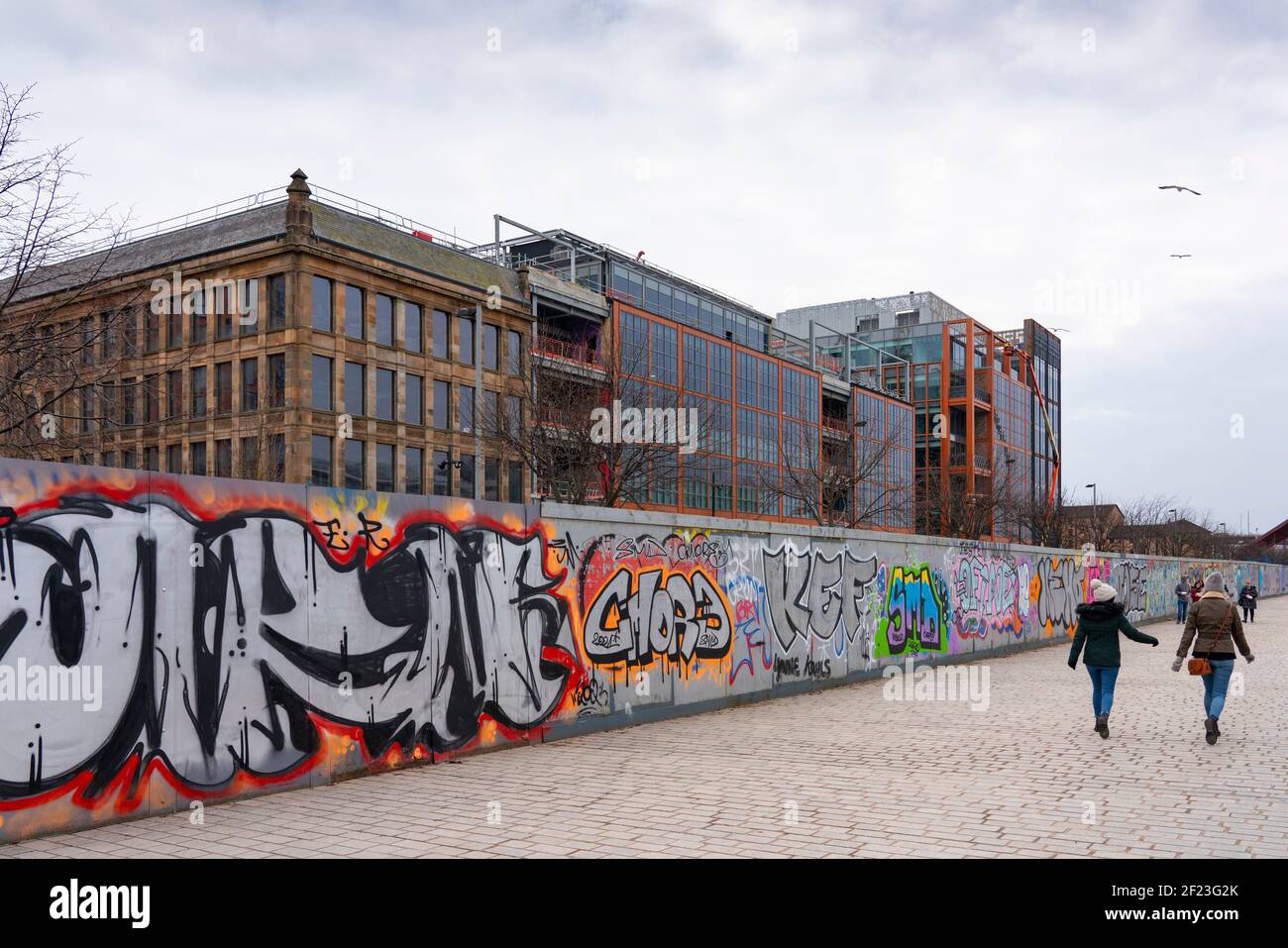 Wellcroft und Tradescroft Gebäude auf dem neuen Barclays Glasgow Campus im Bau in Buchanan Wharf Tradeston, Glasgow, Schottland, Großbritannien Stockfoto