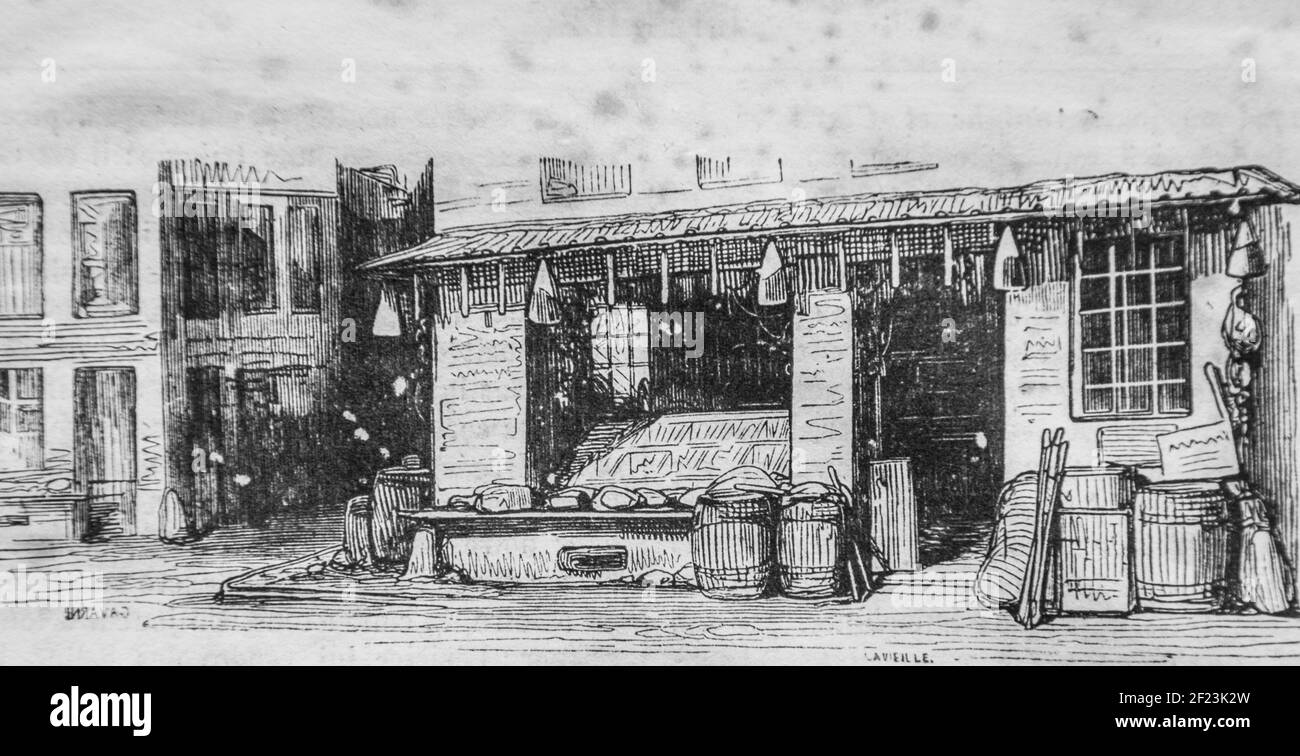 l'Epicier, les français peints par eux-memes,eieur n.j. philippart 1861 Stockfoto