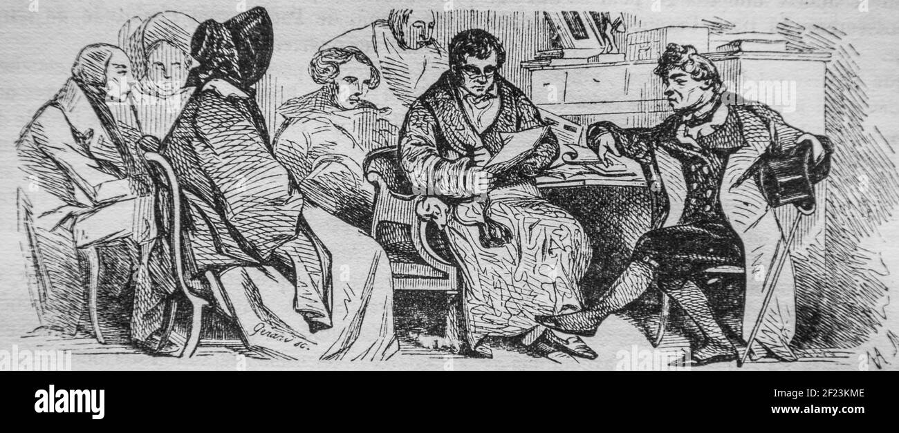 l'avoue, les français peints par eux-memes,eieur n.j. philippart 1861 Stockfoto