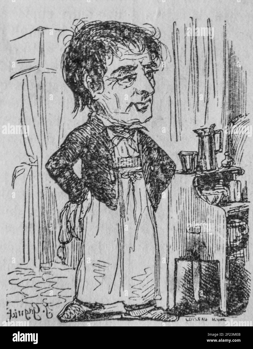 l'infirmier, les français peints par eux-memes,eieur n.j. philippart 1861 Stockfoto