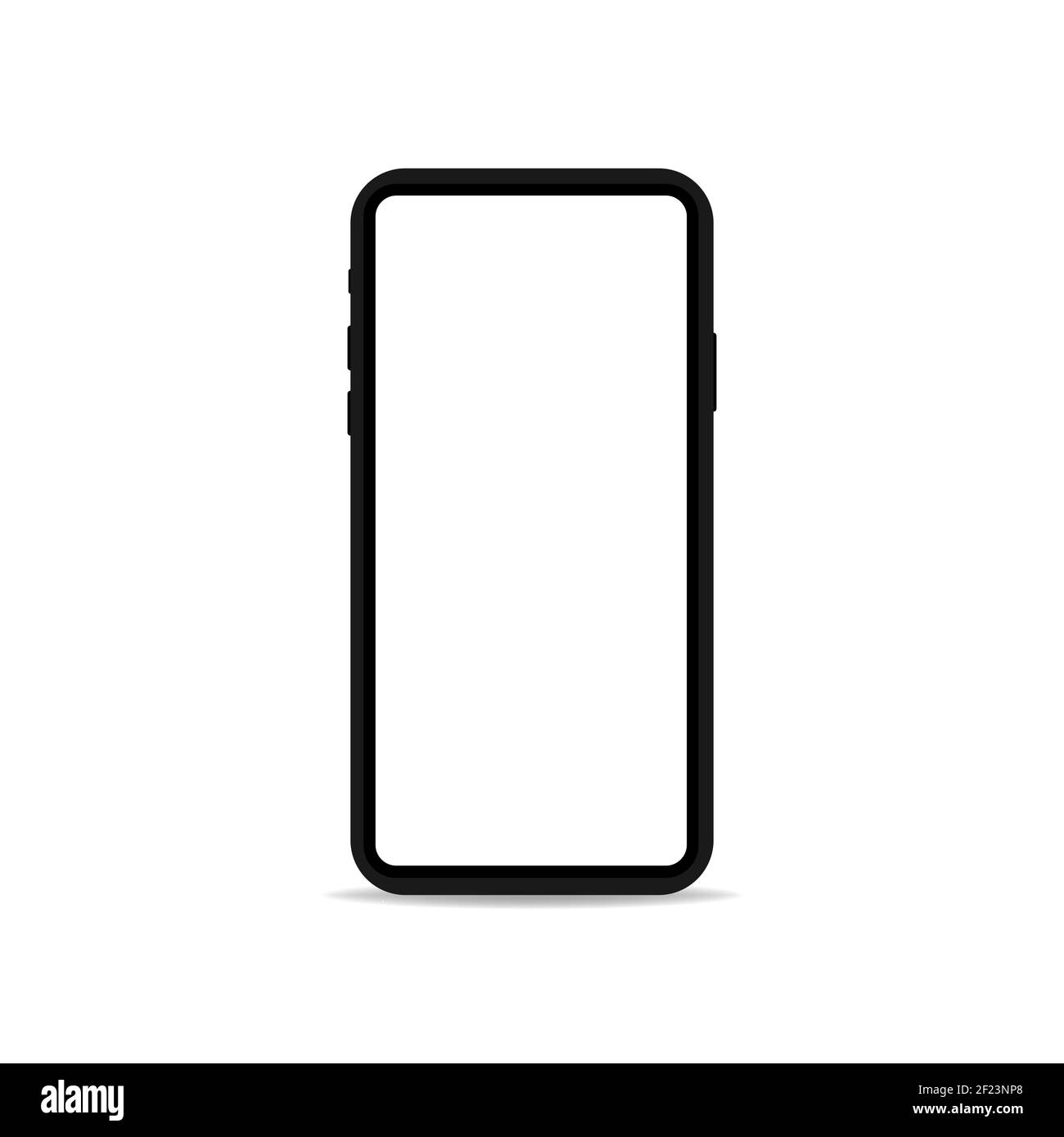 Neue schwarze moderne Smartphone Mockup Vektor-Illustration EPS 10 Stock Vektor