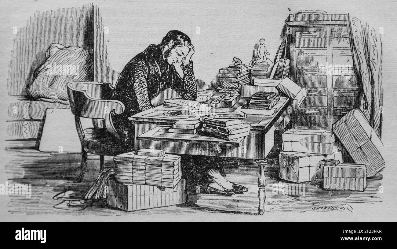 l'editeur, les français peints par eux-memes,eieur n.j. philippart 1861 Stockfoto