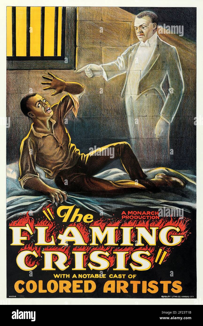 The Flaming Crisis, Plakat, Calvin Nicholson, 1924. Stockfoto