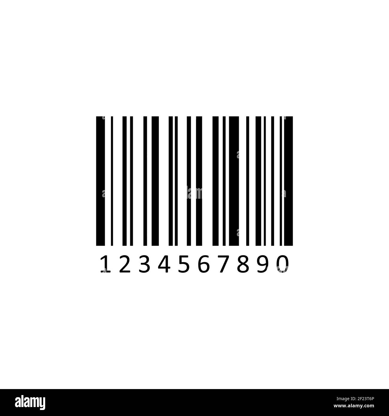 Barcode-Symbol auf weißem Hintergrund isoliert. Vektor-Ilustration EPS 10 Stock Vektor